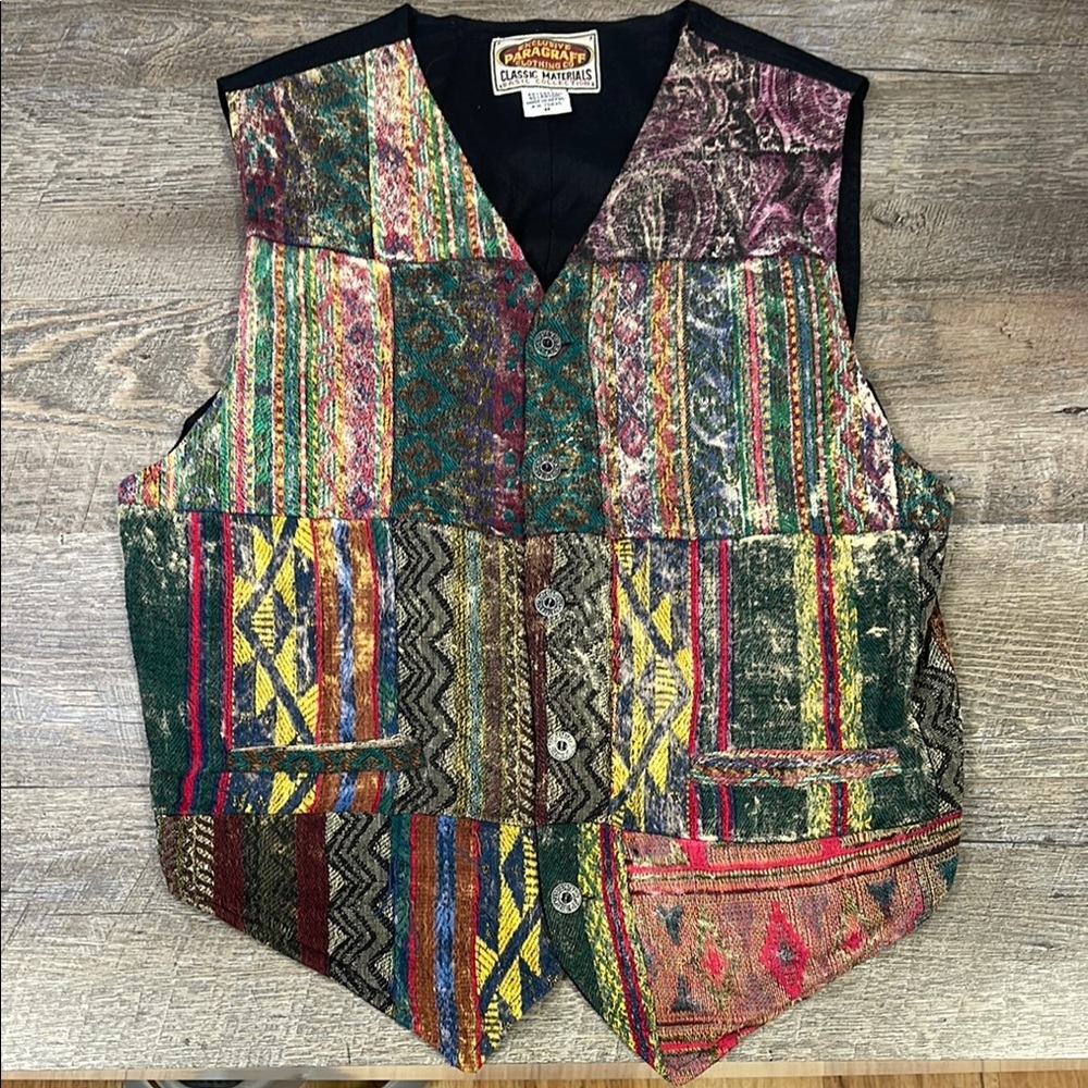 ‘Exclusive Paragraff Clothing CO.’ Colorful Patchwork Vest